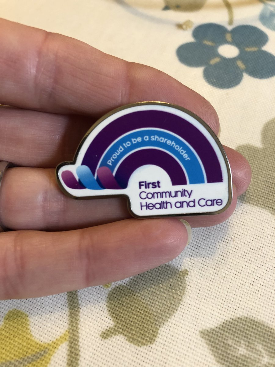 sbilliald's tweet photo. As part of our 10th anniversary our employees have designed a new badge for all those owning a stake in our #employeeowned org. I love it!
Purple is our corporate colour; blue for the #NHS services we provide, three ticks to represent #Firstratecare, people & value
+ a rainbow! https://t.co/NoWfNzNQMB