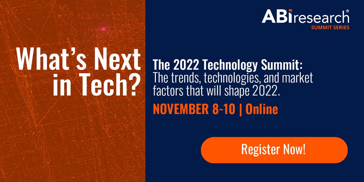 ABIresearch's tweet image. 🔜 Starts NEXT WEEK! Check out the full #ABItechSummit agenda and register now --&amp;gt;abi.link/3iksBz1. #digitaltransformation #tech2022 #techtrends #marketforecast