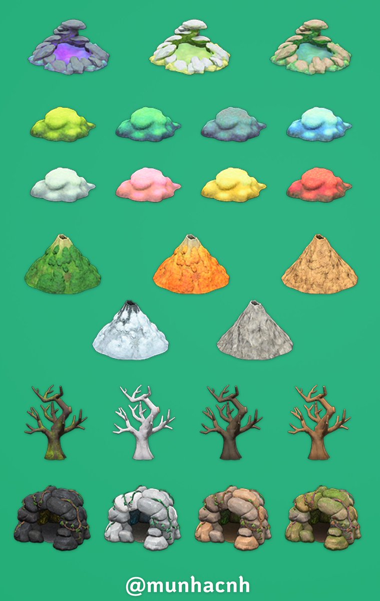 mwunh_'s tweet photo. Natural items 🍃 #ACNH https://t.co/X87deLGosq