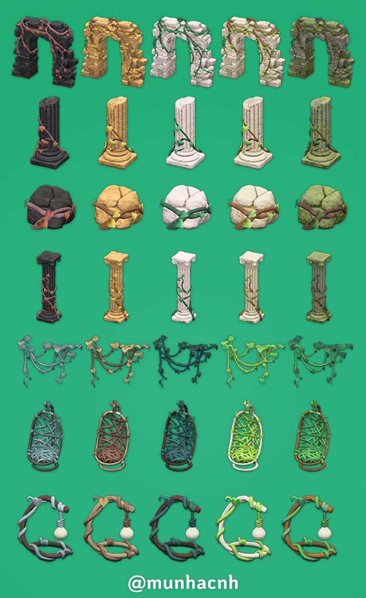 mwunh_'s tweet photo. Natural items 🍃 #ACNH https://t.co/X87deLGosq