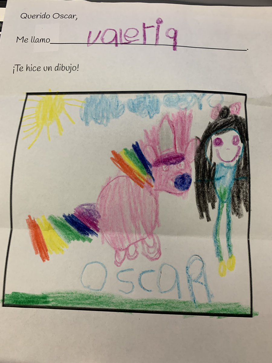 SeaLionLibrary's tweet photo. Pre-K letters to Oscar the Hungry Unicorn.#artists #MyMISD @DoodleDyson @LouCarter240 https://t.co/3Gjng9TGJk
