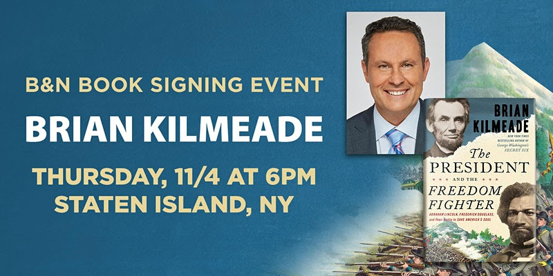 Purchase tickets now to join #Tunnel2Towers friend <a href="/kilmeade/">Brian Kilmeade</a> at <a href="/BNStatenIsland/">B&N Staten Island</a> today, Nov. 4, at 6PM for a book signing celebrating the release of THE PRESIDENT &amp; THE FREEDOM FIGHTER. Secure your spot before it's too late: eventbrite.com/e/bn-book-sign…