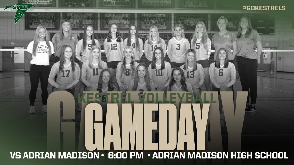 Good Luck to our Kestrel Volleyball team as they travel to Adrian Madison High School to play Adrian Madison in the District Final game!

All tickets need to be purchased on GoFan.

Ticket link can be found here:
gofan.co/app/events/414…