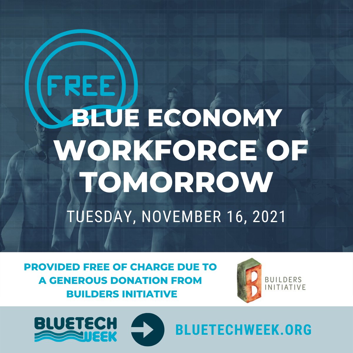TMABlueTech's tweet image. 📲Register for your FREE #TMABLUETECH Week ticket. This is a special opportunity just for Tuesday’s &quot;Blue Economy Workforce of Tomorrow Panel&quot; provided free of charge due to a generous donation from Builders Initiative. 
Grab your tickets at buff.ly/2Z2hsMH.  #BTW2021