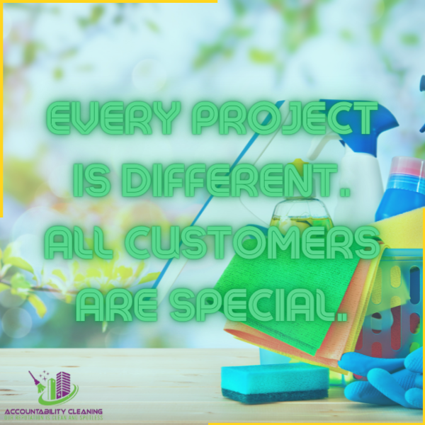 AccountCleaning's tweet photo. Every project is different. All customers are special. ๐ ๐ ๐ ๐
#Accountability #cleaning #cleaningtips #cleaningmotivations
#cleanisgreen #keepitclean #cleanliness
#cleaningoffices #cleanUp #Stayclean #health #workplace https://t.co/4zrL8M6U5r
