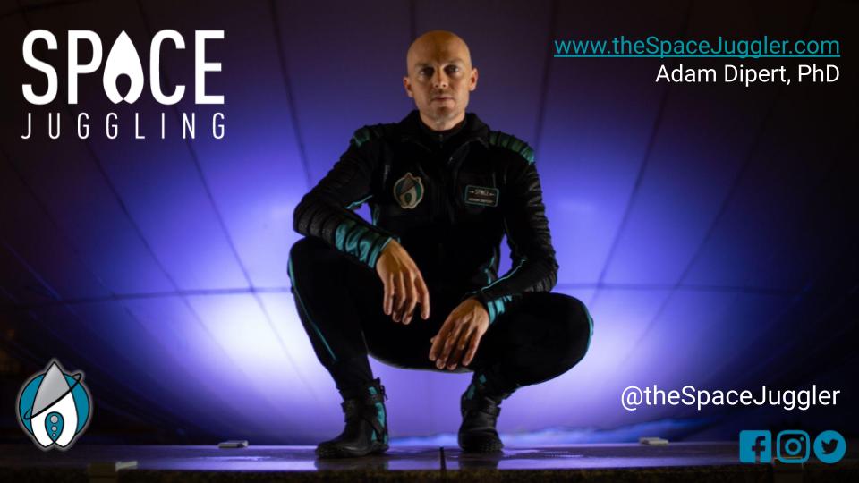 wshcrew's tweet photo. VIDEO: https://t.co/Eh6il0veQx

Our guest yesterday was @AdamDipert, a physicist who has wowed audiences as a professional circus performer for nearly twenty years as his alter ego, @thespacejuggler. Learn more: https://t.co/9LMuJNNcIA https://t.co/ITyzmB6Y1F