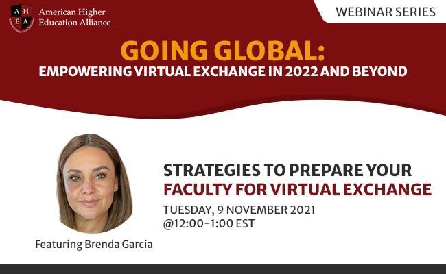 AHEAlliance's tweet photo. Are you registered for our next webinar? If you’re interested in #internationaleducation, #virtualexchange, #COIL, and/or #internationalization, this is an event you can’t miss! 

https://t.co/y921WIQpST https://t.co/78o6QwjtvY