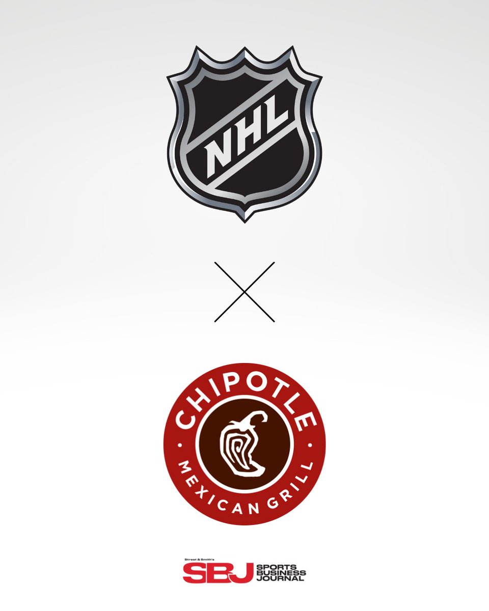 SBJ's tweet photo. The @NHL and @ChipotleTweets announced a three-year North American partnership today. 

This is the brand’s first sponsorship deal with a major pro sports league. 

(via @markjburns88)
🔺 https://t.co/9mjlHhMgBA https://t.co/SwashVPNeR