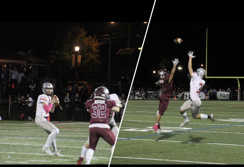ParHighFootball's tweet photo. Last Chance to see this @ParHighFootball Historic Combo !
As the States #8 Passer &amp; The States #3 Receiver put a close to there High School Career! Tune into @ParHighTV tonight at 7pm!!! Parsippany vs. High Point https://t.co/lTEF0GpO0M