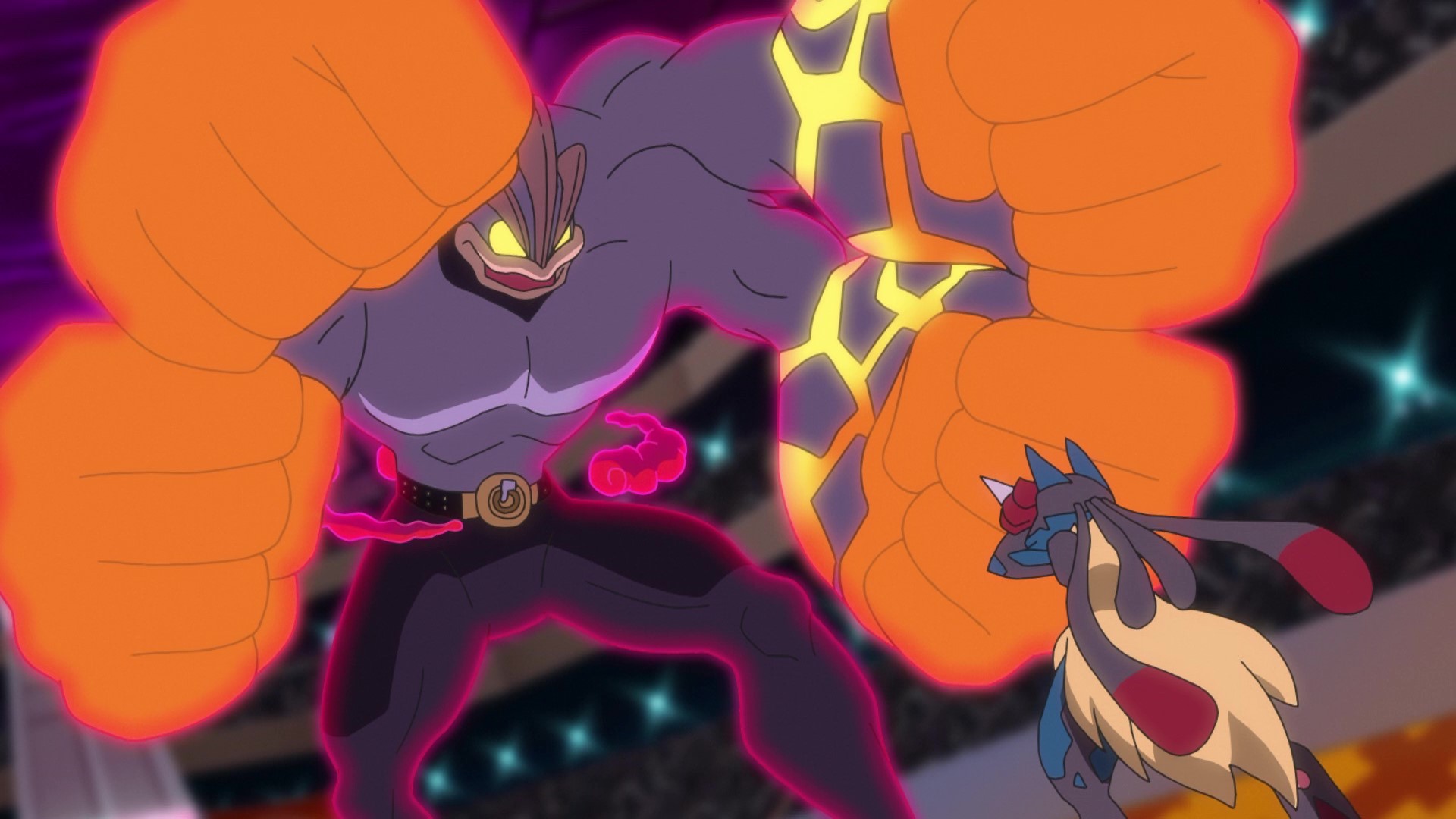 アニメ ポケットモンスター 公式 アニポケ ハイライト 激闘のサトシvsサイトウ それぞれ最後の1体 ルカリオ と カイリキー でバトル メガルカリオとカイリキー キョダイマックスのすがた の戦い 大 大 大迫力でしたね T Co