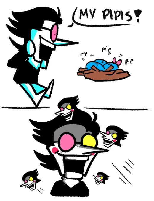 obligatory spamton pipis nest doodles 