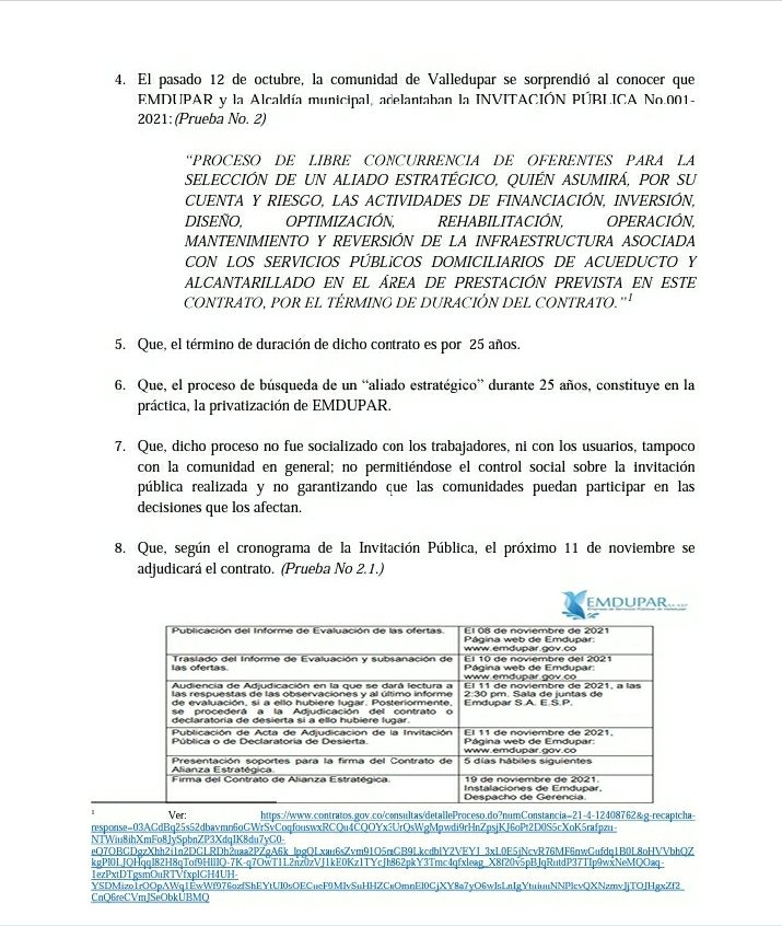 ponchoa21's tweet photo. @AntonioSanguino Les comparto la tutela populista de un senador que dice querer su tierra vs respuesta responsable de @EmduparESP Juzguen ustedes.
@Valledupar_Col 
La empresa no se salva con Oportunismo electoral. Apartes de tutela. https://t.co/foAAUhKrcm