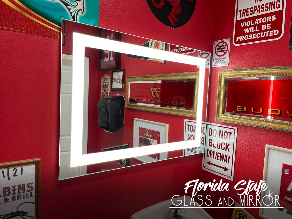 LED Lighted Bathroom Mirrors play a critical role in the decoration and functionality of a room. Call Us for a Free Estimate at 561-9976990 #ledmirror #mirrorled #led #mirror #mirrors #vanitymirror #glazier #modernmirrors #glassandmirrorexperts #glassexperts #floridastateglass