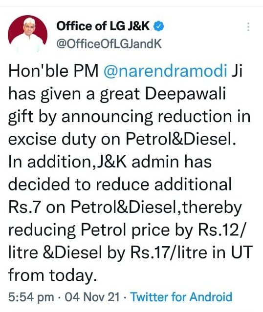 It's your Turn Now <a href="/CHARANJITCHANNI/">Charanjit Singh Channi</a> ji

Reduce VAT on #Petrol &amp; #Diesel by atleast Rs 12/ltr to match the rates of adjoining <a href="/BJP4India/">BJP</a> ruled states.

Bring Smile on the #Faces of #Farmers #Transporters #CommonPublic of #Punjab 

<a href="/ptcnews/">ਪੀਟੀਸੀ ਨਿਊਜ਼ | PTC News</a> <a href="/ZeePunjabHH/">Zee PHH</a> <a href="/News18Punjab/">News18Punjab</a> <a href="/thetribunechd/">The Tribune</a>