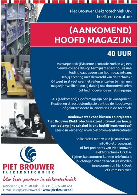 Nieuwe vacatures bij Piet Brouwer Elektrotechniek. 
Voor meer informatie, zie ook onze website pietbrouwer.nl/vacatures/
#werkenbijpietbrouwerelektrotechniek #PBET #werkenindetechniek #vacatures