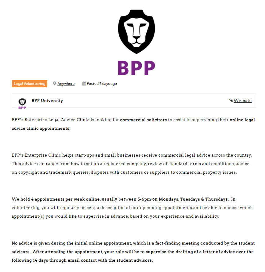 22. Commercial Supervising Solicitors (remote volunteering) with <a href="/BPPLegalAdvice/">BPP Legal Advice</a> <a href="/Enterprise_BLAC/">BPP Enterprise LAC</a>
nationalprobonocentre.org.uk/job/bpp-univer…