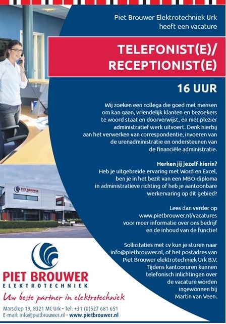 PietBrouwerET's tweet photo. Nieuwe vacatures bij Piet Brouwer Elektrotechniek. 
Voor meer informatie, zie ook onze website https://t.co/YIwLn2i3fF
#werkenbijpietbrouwerelektrotechniek #PBET #werkenindetechniek #vacatures https://t.co/6VMYW79awC