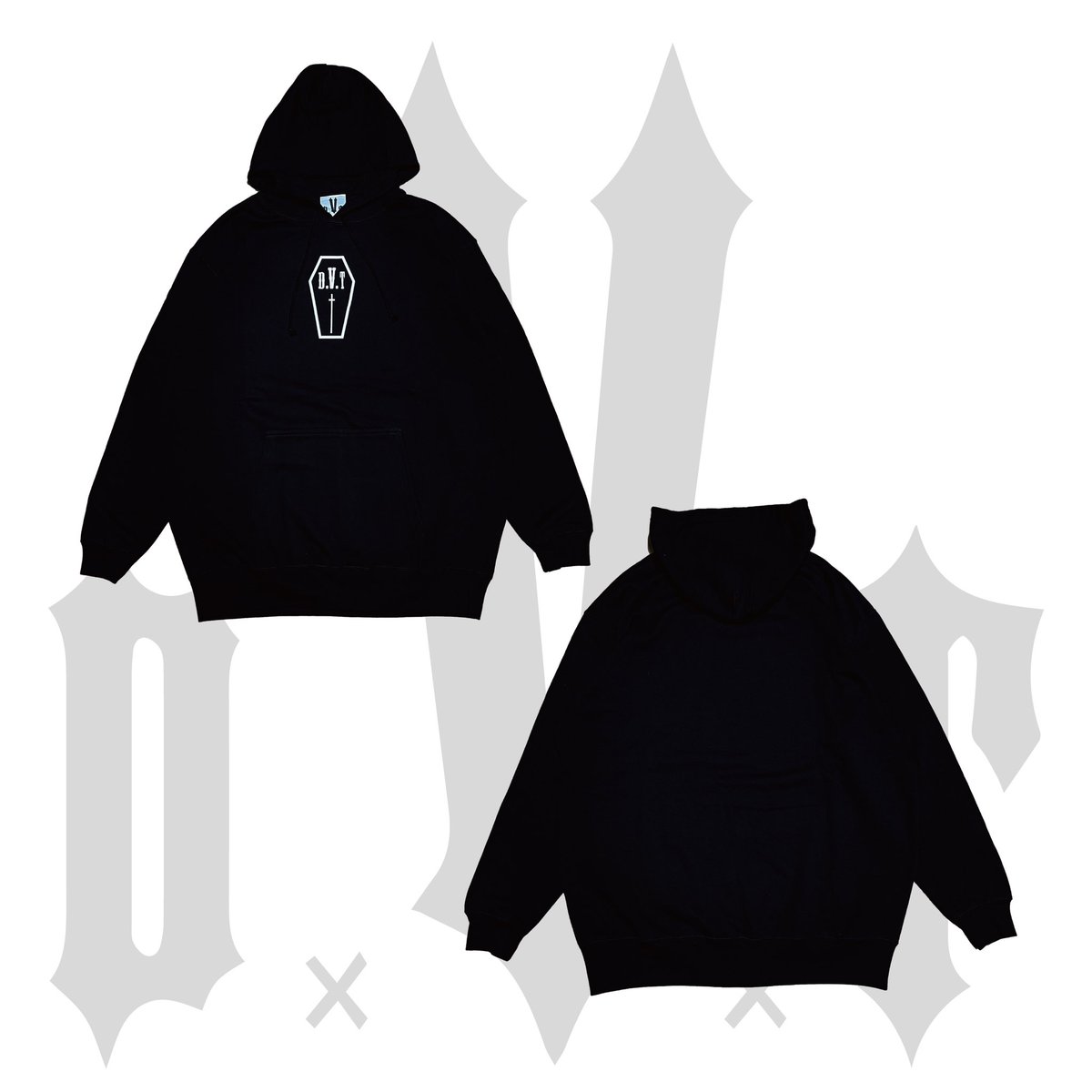 DVT_official's tweet photo. 「棺桶」パーカー

明日SHIBUYA duo
先行販売開始
10オンス コットン100%
裏パイルBIGパーカー

復刻棺桶ロゴデザイン
シンプルでシルエットにもこだわった普段使いに◎なBIGパーカー

2カラー展開
・ブラック×ホワイト
・ブラック×レッド
着丈80身幅68

特別価格¥6500+tax
（イベントは税込¥6500) https://t.co/WUUNFYHjZs