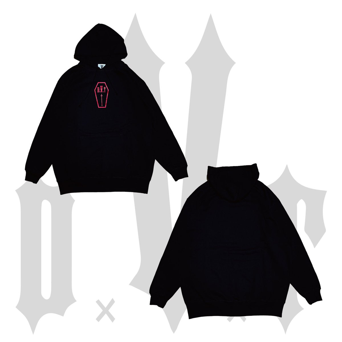 DVT_official's tweet photo. 「棺桶」パーカー

明日SHIBUYA duo
先行販売開始
10オンス コットン100%
裏パイルBIGパーカー

復刻棺桶ロゴデザイン
シンプルでシルエットにもこだわった普段使いに◎なBIGパーカー

2カラー展開
・ブラック×ホワイト
・ブラック×レッド
着丈80身幅68

特別価格¥6500+tax
（イベントは税込¥6500) https://t.co/WUUNFYHjZs