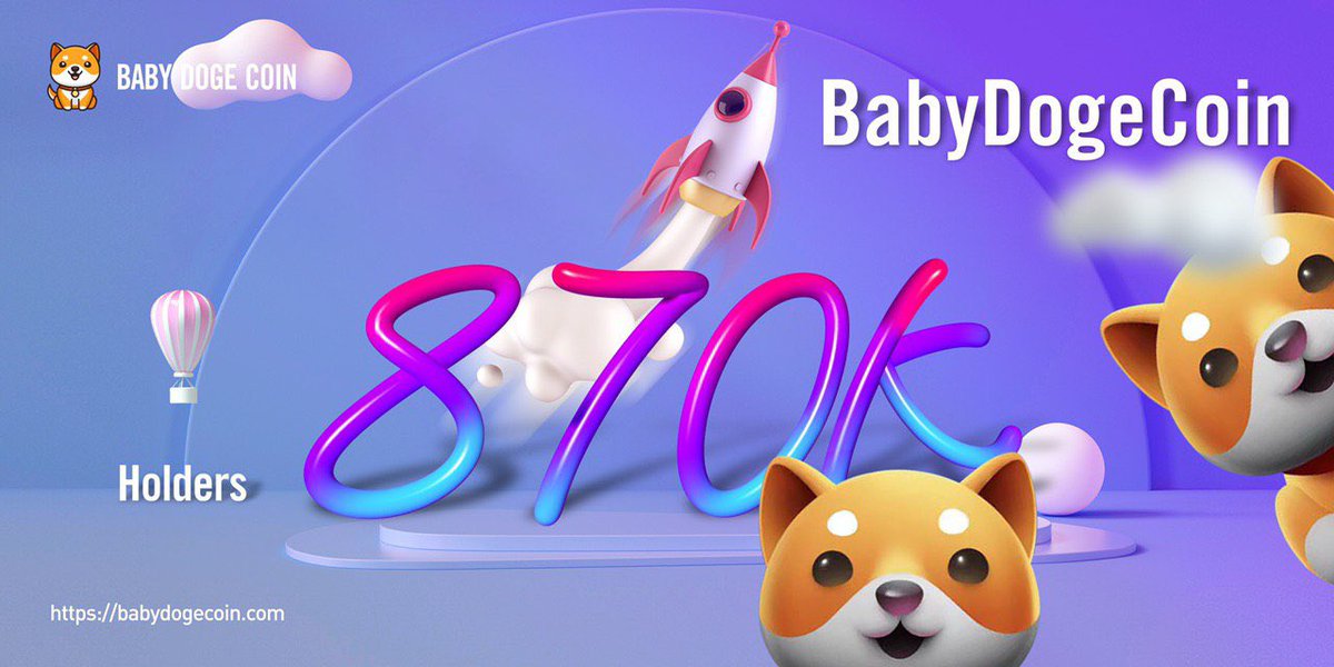 We just passed 870,000+ #BabyDoge holders