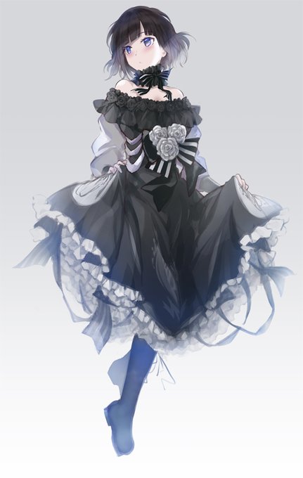 ブラックドレス詩子お姉さん #詩子あーと 