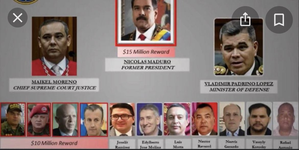 Simonovis's tweet photo. De esta lista ya hay algunos capturados, a otros les viene un cerco judicial internacional del que no podrán escapar  pero quedan algunos disponibles recibir la recompensa. 
Última oportunidad. https://t.co/XyIbEHnzk8