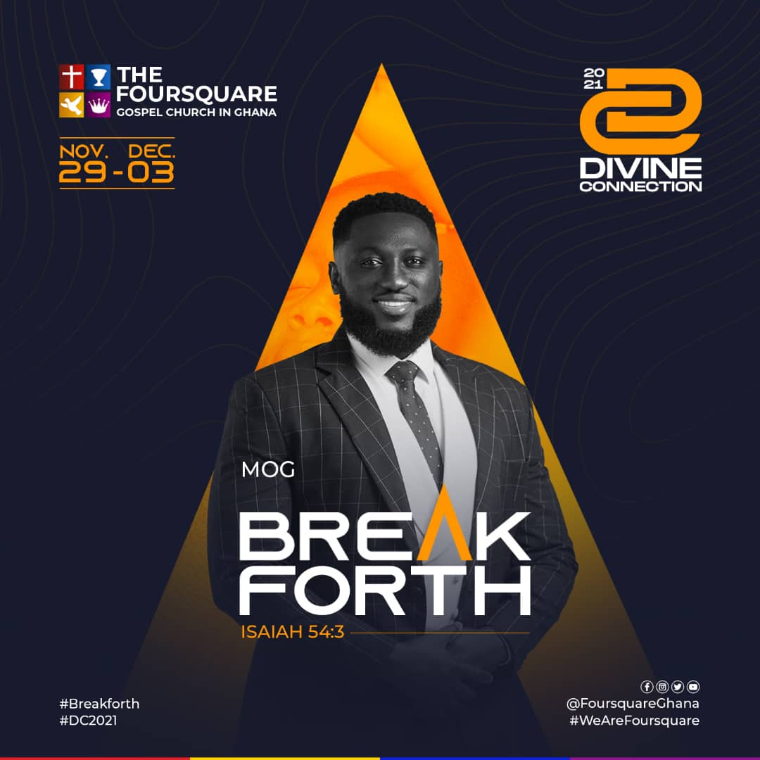 FoursquareGhana's tweet photo. MOG will be at Divine Connection to bless us.

Don't miss this experience🔥🔥💫.
. 
. 
. 
God bless you
#DivineConnection
#BreakForth
#WeAreFoursquare
#TakingTheCity https://t.co/1IX0Ut1VfR