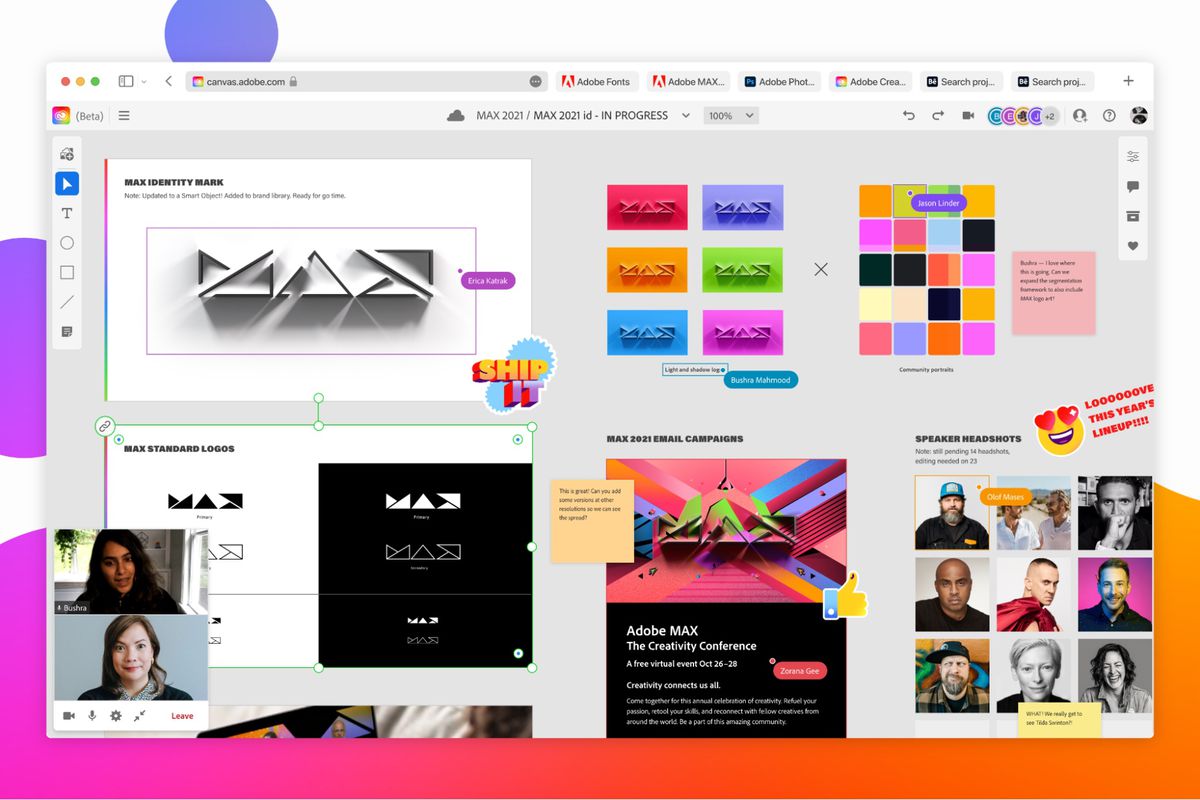 BenjaminKogble's tweet photo. L'une des nouveautés présenté lors de sa dernier sa conférence #AdobeMax2021. Creative Cloud Canvas (actuellement en version Beta), permet aux équipes créatives d'être sur la même longueur d'onde, d'avoir une vue d'ensemble et donner rapidement leur avis sur les projets.#TgDESIGN https://t.co/5Nk5evdSTz