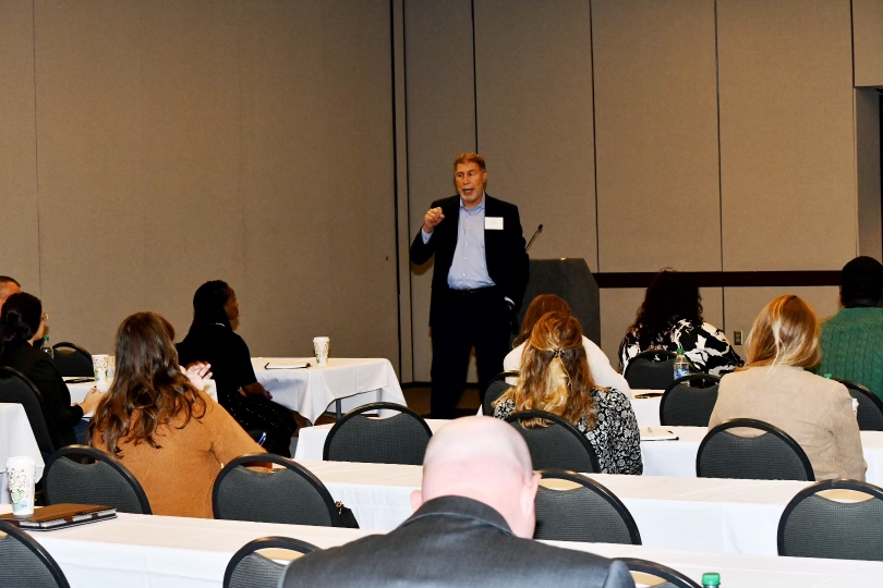 GAChamber's tweet image. Steve Bucherati with the Bucherati Group leading a break out Becoming a Catalyst for Inclusive Change. &quot;DEI should not be a bolt on. It needs to be woven into the fabric of your organization.&quot; #DEI #GaDEI2021