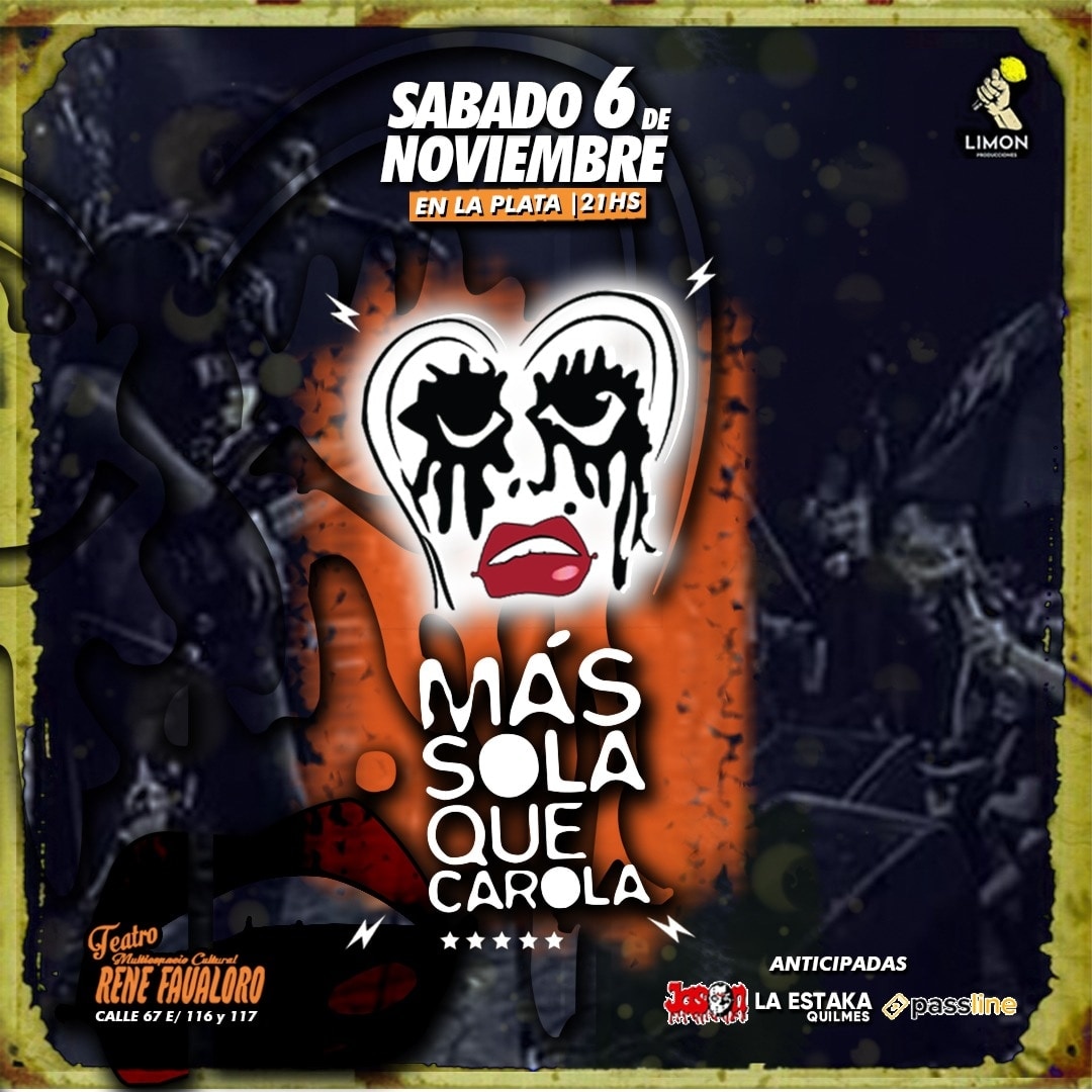 🎼Más Sola que Carola, es una banda que nació en el Tren Roca cuando tres amigos se dirigían a Capital Federal desde Berazategui en el 2009 y que este fin de semana va a desembarcar en la ciudad de La Plata.

👉🏻Nota Completa: vecinosenrockados.blogspot.com/2021/11/mas-so…