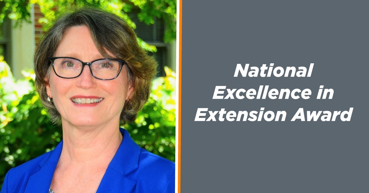Congrats to Ann Berry on winning the Nat'l Excellence in Extension award. Ann's impactful work is a true example of #RealLifeSolutions in action! More about Ann here: utianews.tennessee.edu/ut-extension-f… <a href="/UTExtensionFCS/">UT Extension FCS</a> @UTExt_Dean @UTIA_INTRM_SVP <a href="/UTSystemNews/">UT System News</a> <a href="/UT_President/">UT System President Randy Boyd</a>