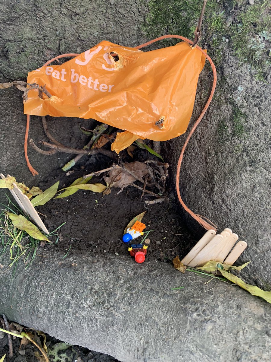 bannps's tweet photo. P4W were making miniature dens with Mrs Morrison as part of #OutdoorClassroomDay .  They could only use the materials around them to keep their Lego character dry! https://t.co/R6kxzbVGbf