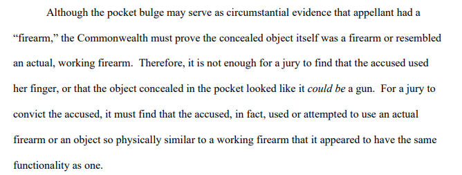 BradKutner's tweet photo. NEW: #VACOA has (again) reversed a Hampton-area woman's conviction for use of a firearm in the commission of a felony after the state failed to prove the object in her pocket actually resembled a gun. 

@CourthouseNews 
Full O👉https://t.co/hPRfi7BmRm https://t.co/0mbVUOlnD3