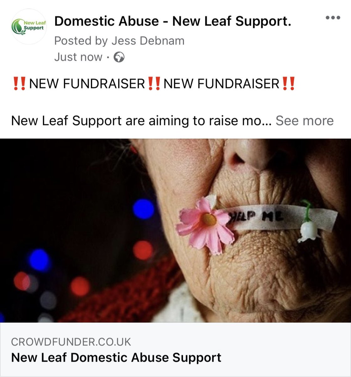 NewLeafSupport1's tweet photo. #crowdfunding appeal! 

New Leaf Support are raising funds to run a #SupportGroup for #OlderPeople affected by #DomesticAbuse 

Please #donate if you can, if not, please RT!

https://t.co/ieVIVnJHMF

Thank you for your support 💚 https://t.co/5lwU9gmVqw