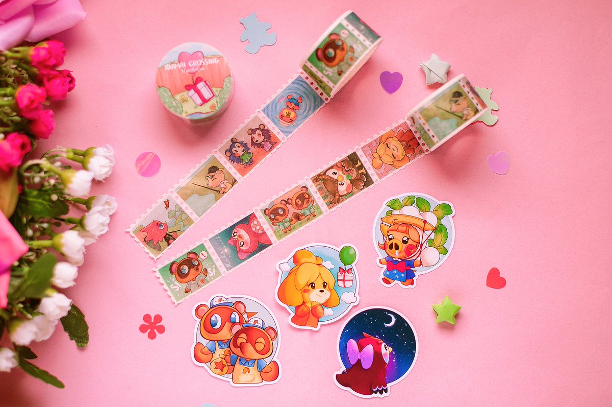 hiperbolicart's tweet photo. ✨ANIMAL CROSSING GIVEAWAY✨

🌸RULES:
✅Follow, ❤Like, 🔁RT and 🔽comment below which is your fav villager/character! 

🎁PRIZE:
Animal Crossing bundle:
~ Animal Crossing New Horizons stamp washi tape.
~ ACNH sticker set: Isabelle, Celeste, Timmy&amp;Tommy and Daisy Mae. https://t.co/2P3e0Bakx6