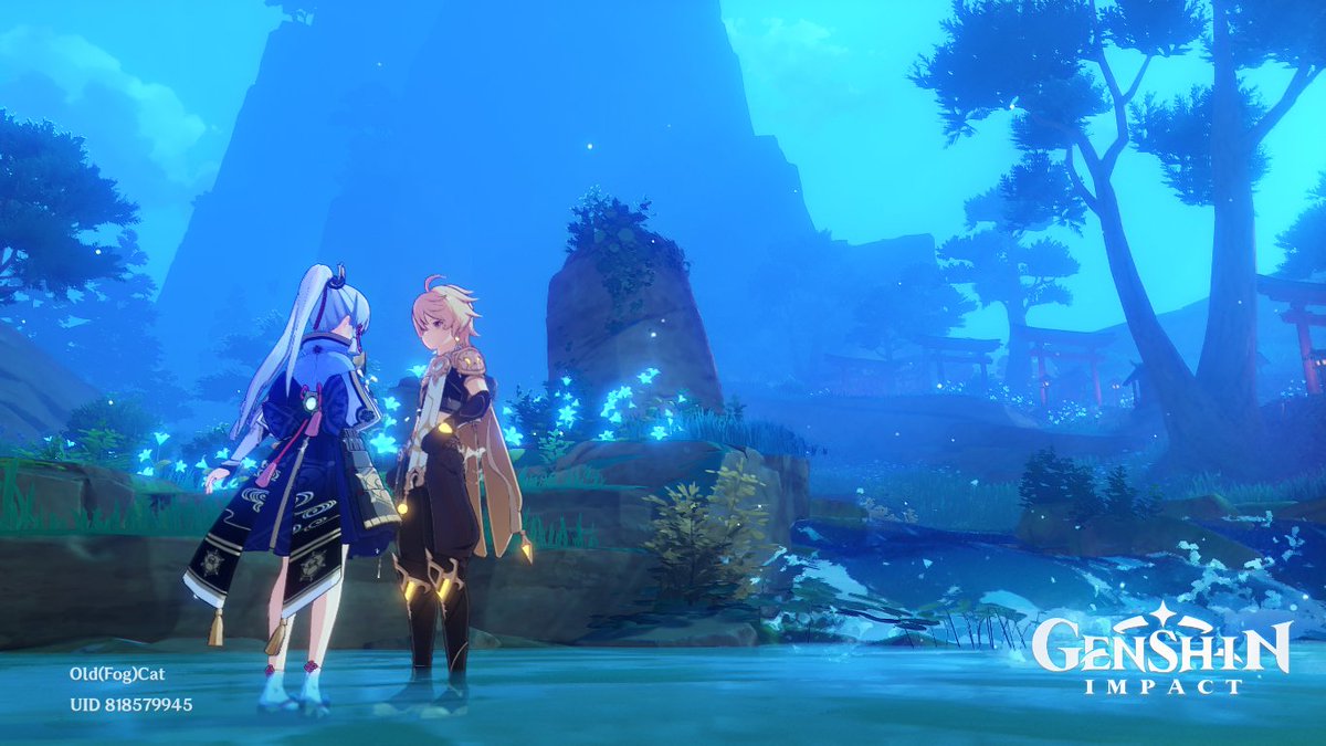 __rraymax's tweet photo. Recreating their date. 
Aether: @aylann9 
#meetingoflightandshadow #GenshinImpact https://t.co/3hTzmuSwaI