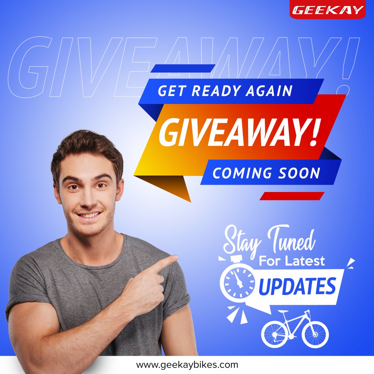 GeekayBikes's tweet photo. Who's ready for a Giveaway?! Stay tuned for something awesome🤩
.
.
.
#Giveaway #giveaway #staytuned #comingsoon #cycle #mtb #mountainbike #gearedcycle #ecobike #ebike #participate #giveaway #giveawayalert #luck #geekay #geekaybikes https://t.co/d3MMiNuufa