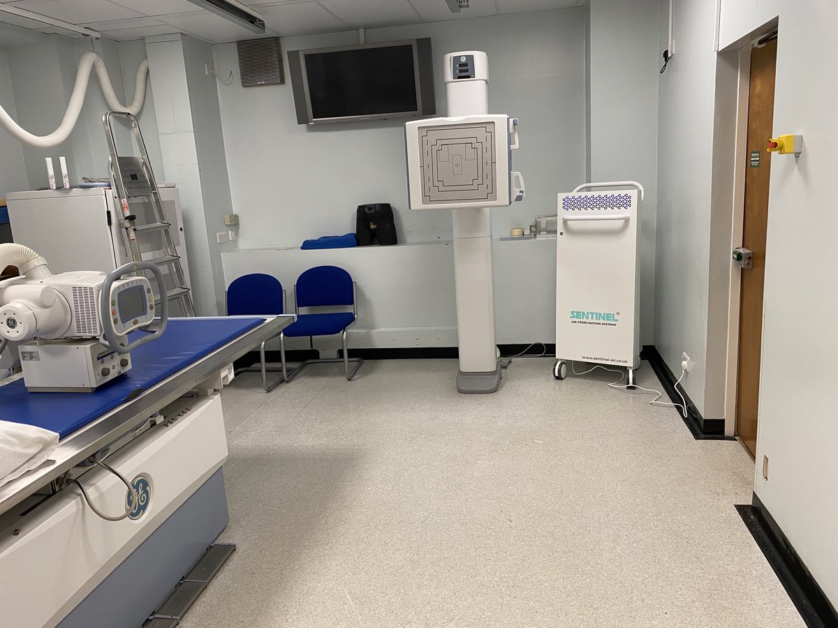 mackay_s's tweet photo. Quick game - spot the Sentinel AirSteriliser purifying the air so we can keep students safe whilst undertake practicals in the X-ray room at University of Liverpool ⁦@SCoRMembers⁩ ⁦@LivUniDiagRad⁩ https://t.co/EyEVCmFgCN