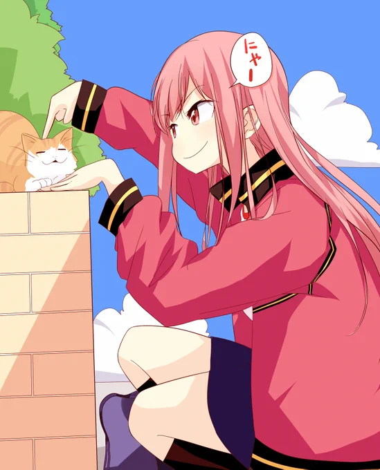 猫と女の子。 