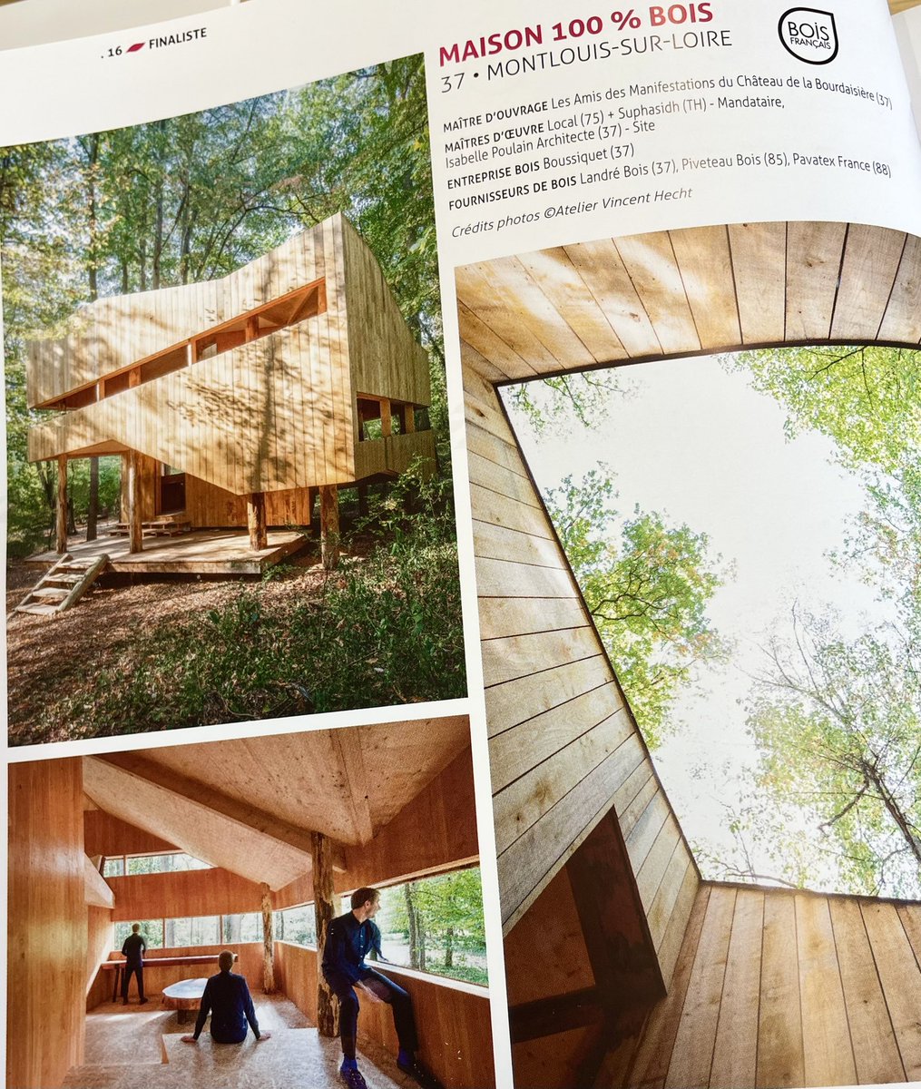 franceboisforet's tweet image. 10e édition du @Prix_nat_bois Prix 2021 : la maison 100% bois dans la forêt du château de la Bourdaisière👇
@FiboisFrance @boisdefrance @PEFCFrance @Boiscom @leCNDB #codifab. A découvrir dans le tome 10 !