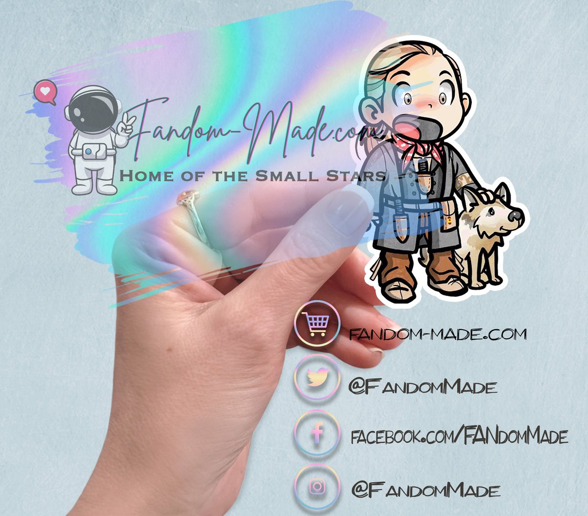 FandomMade's tweet photo. This #YoungIan #SmallStar is one of our brand new designs. It’s perfect for showing off your love for #Outlander star #JohnBell. It's available on a mug, water bottle, sticker and more! We have other Outlander inspired designs in our store too, just head to the link in our bio. https://t.co/TQfbPLMcXb