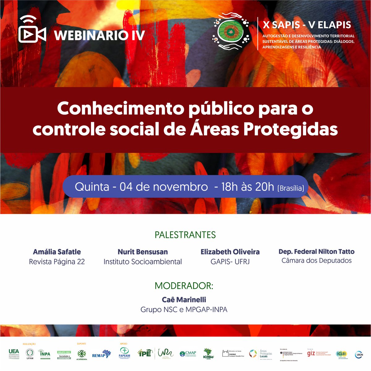 sapis_elapis's tweet image. Pelo período da tarde, teremos apresentações de 3 GTs com percepções distintas sobre as Áreas Protegidas. 

Ao término, daremos início ao webinar
“Conhecimento Público para o Controle Social de Áreas protegidas”.

📍Acompanhe mais: doity.com.br/x-sapis/

#XSAPISVELAPIS