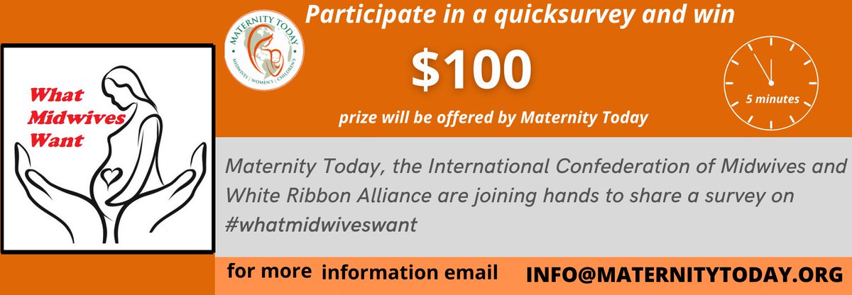 maternity_today's tweet photo. @Canadamidwives and #Ethiopian #midwives, join the global movement, and fill out the survey to tell us the one thing that you want the most in midwifery: https://t.co/Xy4dksQ3SI 
@maternity_today @WRAglobal &amp; @world_midwives  are waiting to hear from you! #Whatmidwiveswant https://t.co/PCOYza39HM