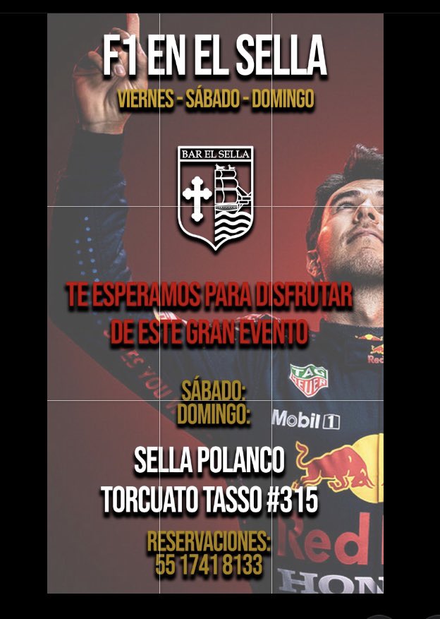 Archie_clima's tweet photo. Formula 1 este fin de semana en El Sella Polanco https://t.co/czv4kA0VGy
