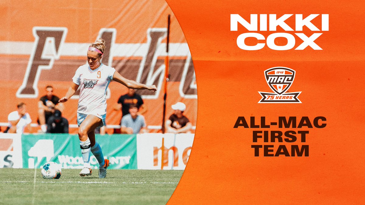 NIKKI COX joins Madi on the All-MAC First Team -- Nikki is the first three-time all-league first-team selection in program history‼️😍👍‼️

#AyZiggy | ⚽🧡⚽🧡⚽