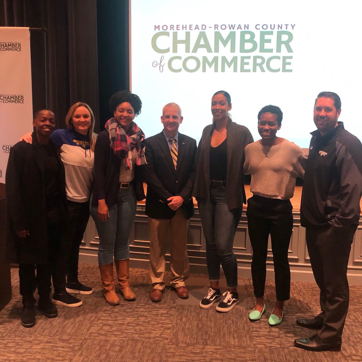 MSUEaglesWBB's tweet photo. Morehead - Rowan County  
Chamber of Commerce Breakfast. 

#𝐒𝐨𝐚𝐫𝐇𝐢𝐠𝐡𝐞𝐫 𝐱 @MSUEaglesWBB 🦅 https://t.co/uIewFS9SbO