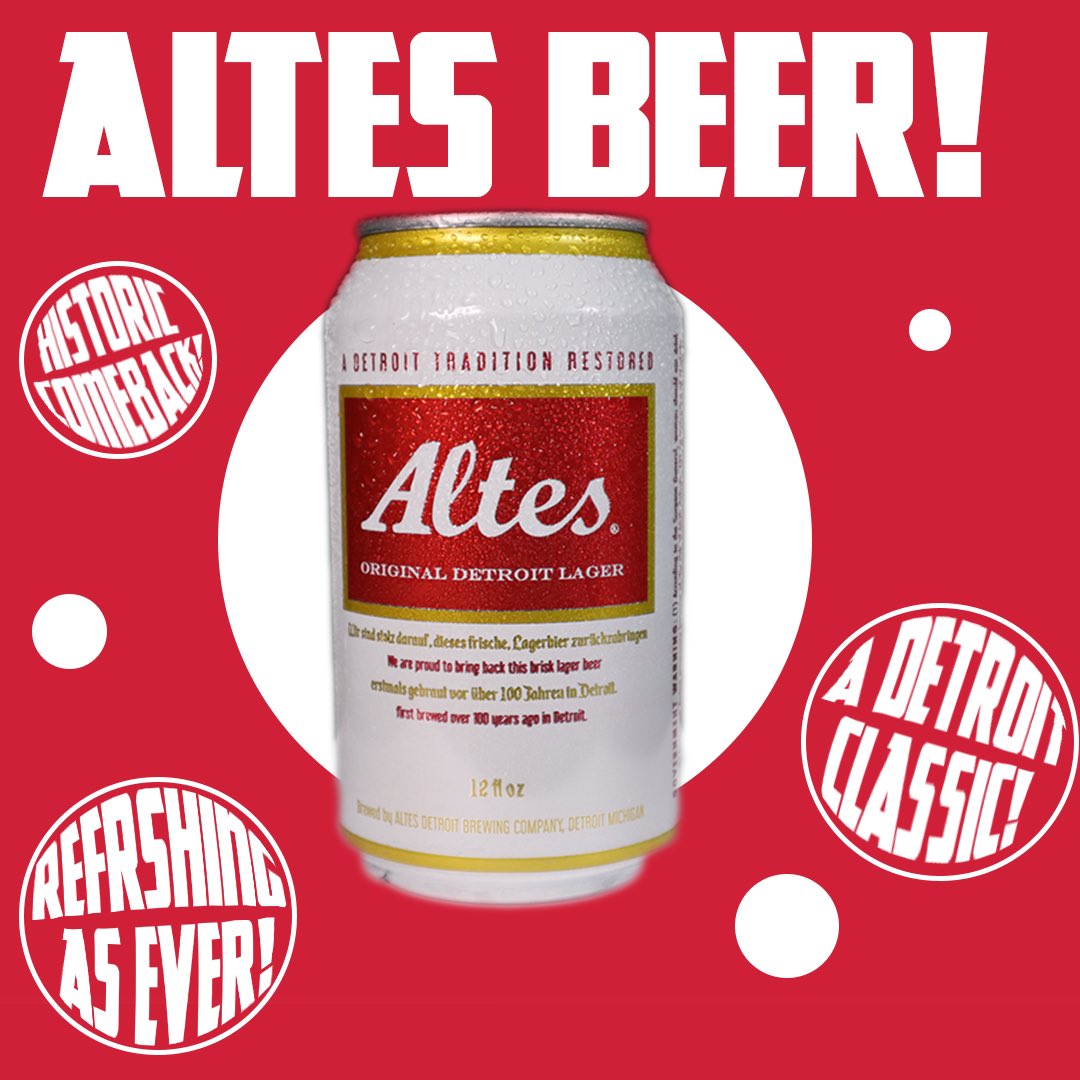 AltesBeer's tweet photo. A Detroit classic is back! Drink Michigan, drink Altes. https://t.co/3cw59NsaME