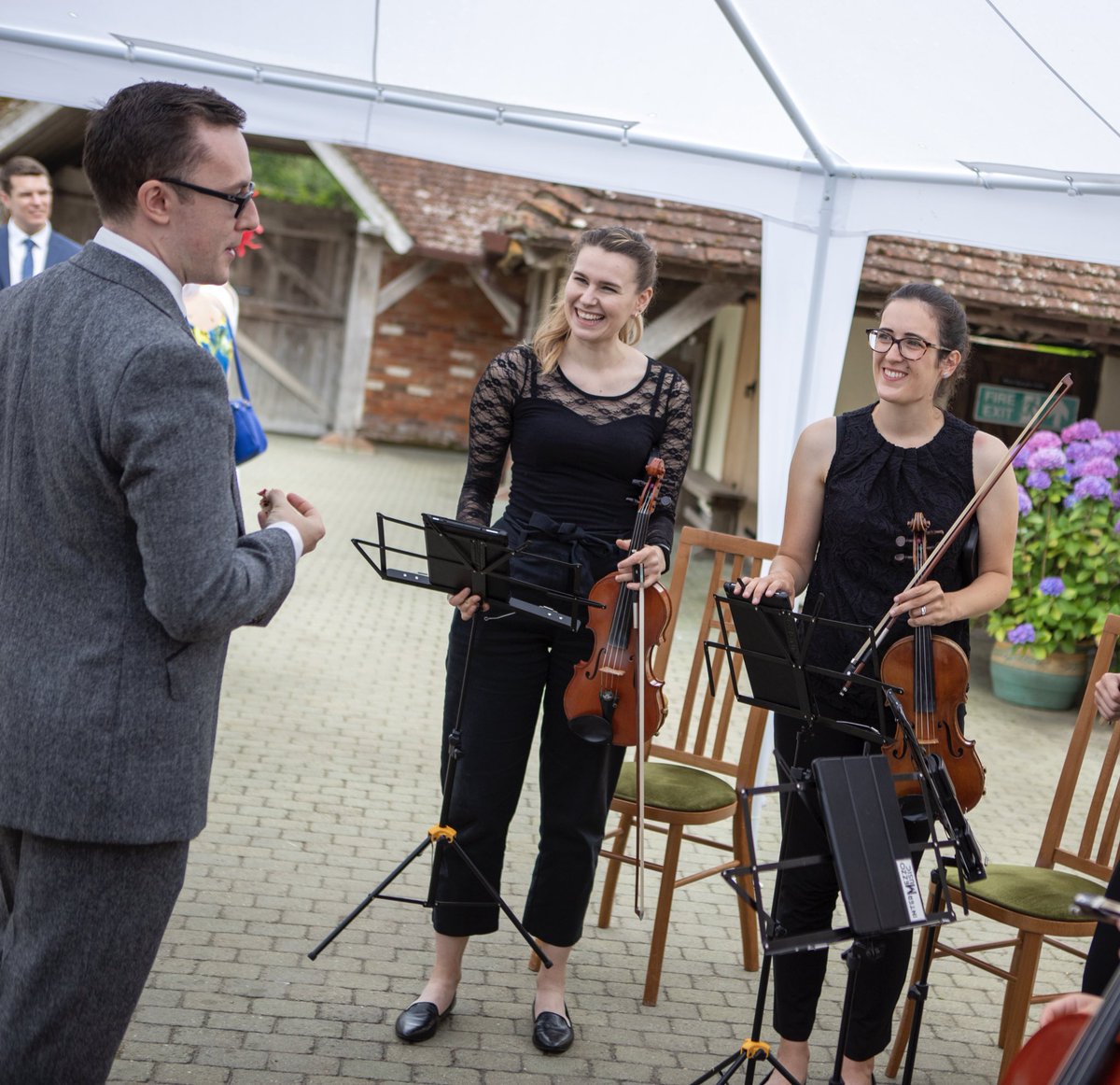 We always love an opportunity to say hello to the bride or groom on their special day. Desperately trying to remember the joke this Groom cracked…