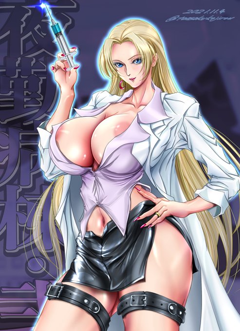 pixivリク絵 納品いたしました〜。
エロゲ「夜勤病棟弐の金城璃瑠」ロシアンハーフ巨乳ふたなり痴女女医キャラ(R18)です。pixivにはふたなりver等いつものように差分大量に投稿しております(一応、閲覧注意レベルですw)
https://t.co/iCMha5JRDC 