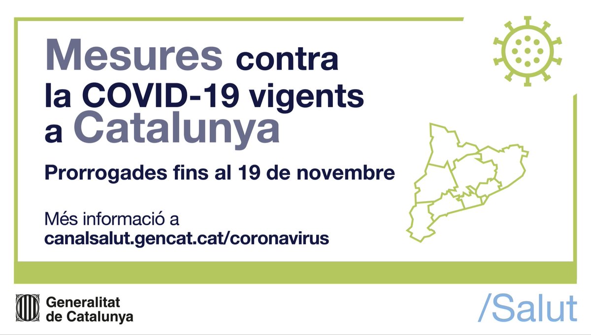 salutcat's tweet photo. 📢 Es prorroguen 14 dies les actuals mesures per a la contenció de la COVID-19.
 
La resolució concreta la utilització del certificat COVID per accedir a banquets, celebracions i actes socials que se celebrin a hotels i a restaurants en què hi hagi ball en recintes tancats. https://t.co/81OY2FnHRQ